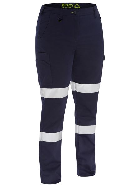Bisley BPCL6088T  Recycle Women's Taped Biomotion Cargo Work Pant  Navy