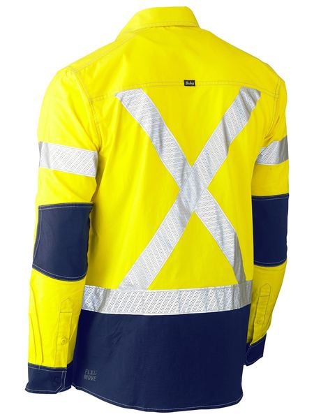 Bisley BS6177XT Flex & move™ Two Tone X-back Hi-vis Stretch Utility L/S Shirt