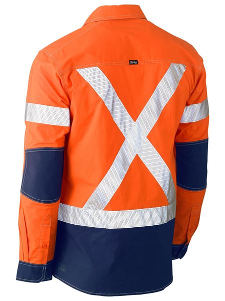 Bisley BS6177XT Flex & move™ Two Tone X-back Hi-vis Stretch Utility L/S Shirt