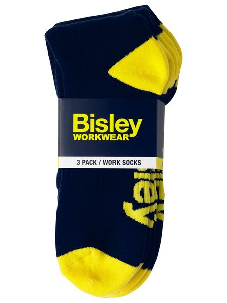 Bisley Bsx7210 Cotton Work Socks 3 Pack Navy