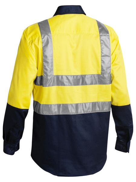 Bisley BS6267T Two Tone Taped Hi-vis Drill L/s Shirt