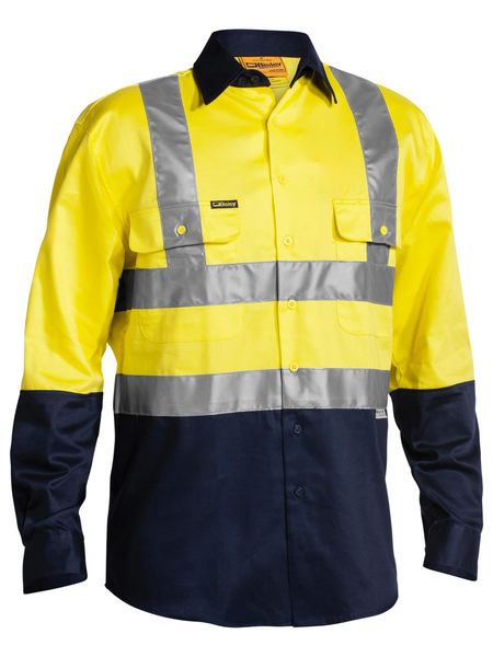 Bisley BS6267T Two Tone Taped Hi-vis Drill L/s Shirt