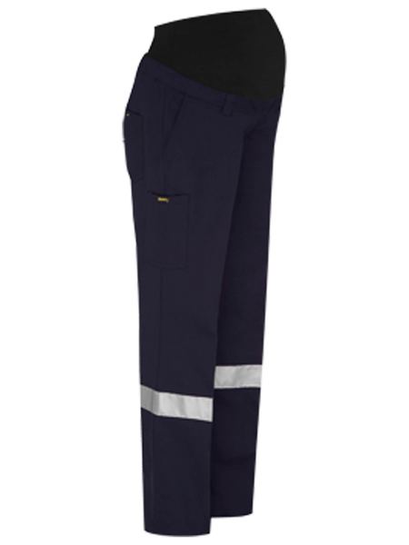 Bisley BPLM6009t 3M Taped Maternity Drill Work Pants-Navy