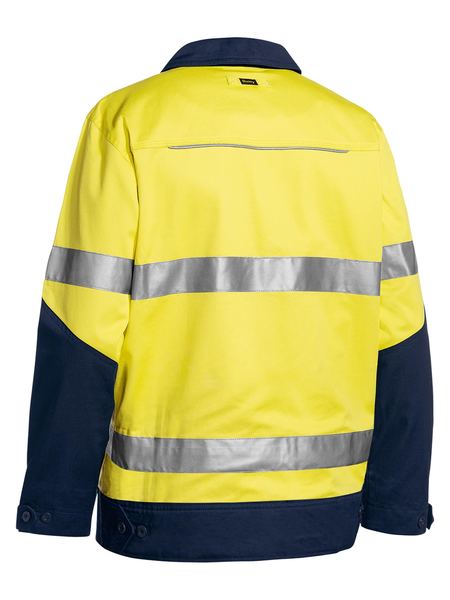 Bisley BJ6917T 3M Taped Two Tone Hi-vis Liquid Repellent Cotton Drill Jacket