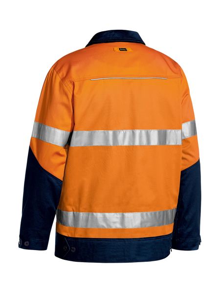 Bisley BJ6917T 3M Taped Two Tone Hi-vis Liquid Repellent Cotton Drill Jacket