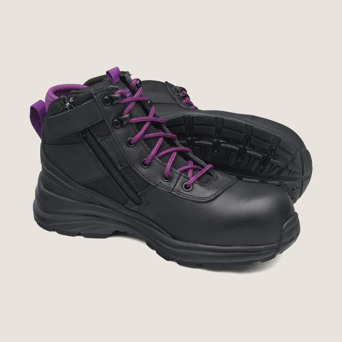 Blundstone 887 Women's Zip Safety Boot-Black