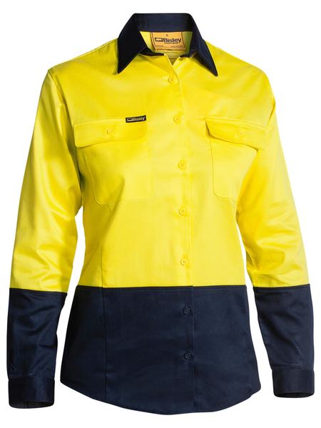 Bisley BL6267 Women's Two Tone Hi-vis Drill L/s Shirt