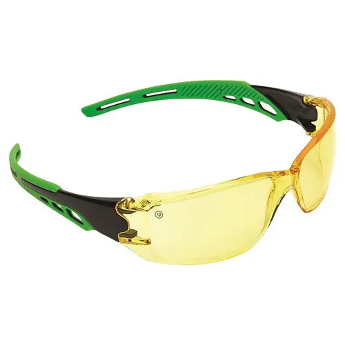 Pro Choice 9185 Cirrus Green Arms Safety Glasses Amber A/F Lens