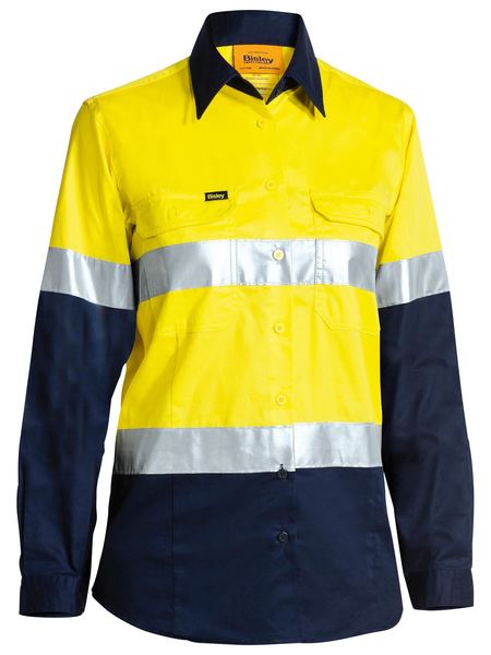 Bisley BL6896 Women's Taped Hi Vis Cool Lightweight Drill Shirt