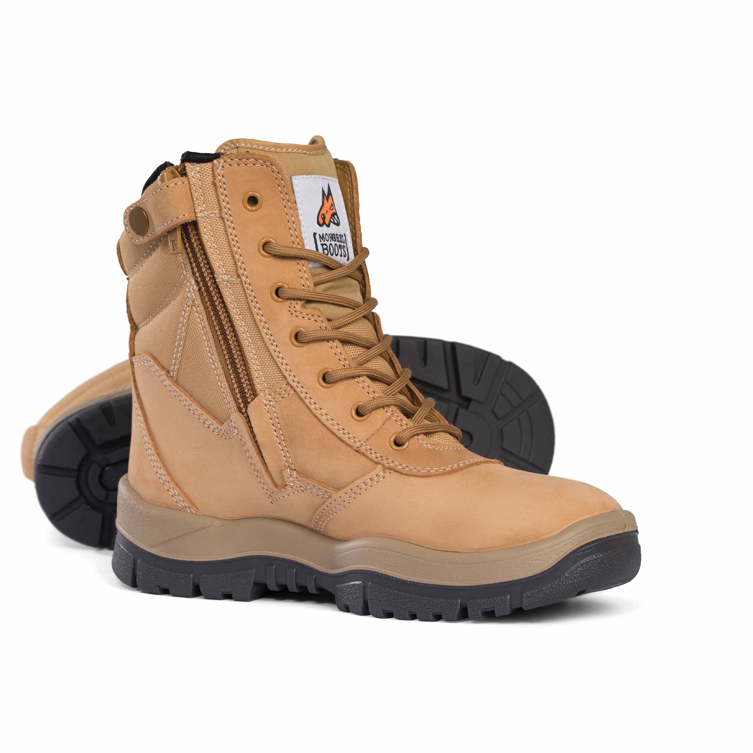 Mongrel 951050 Wheat Non Safety High Leg Zipsider Boot