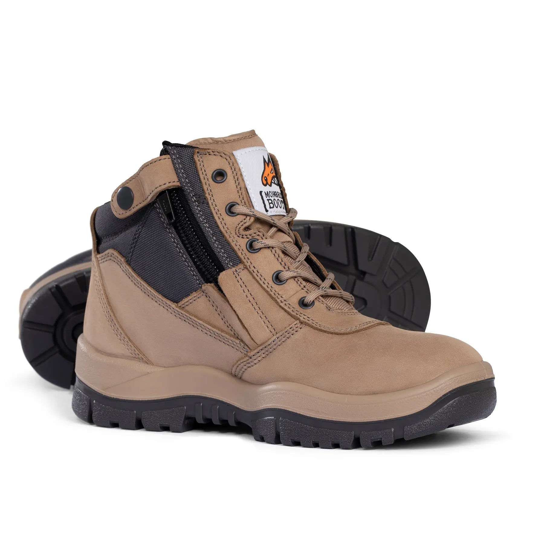 Mongrel 961060 Stone Non Safety Zip Sider Boot