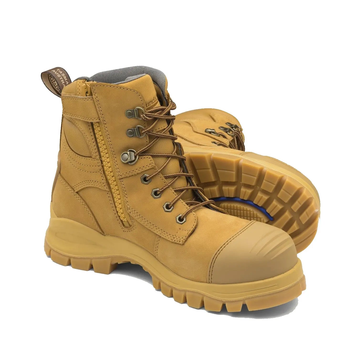 Blundstone 992 Unisex Zip Up Series Safety Boots-Wheat