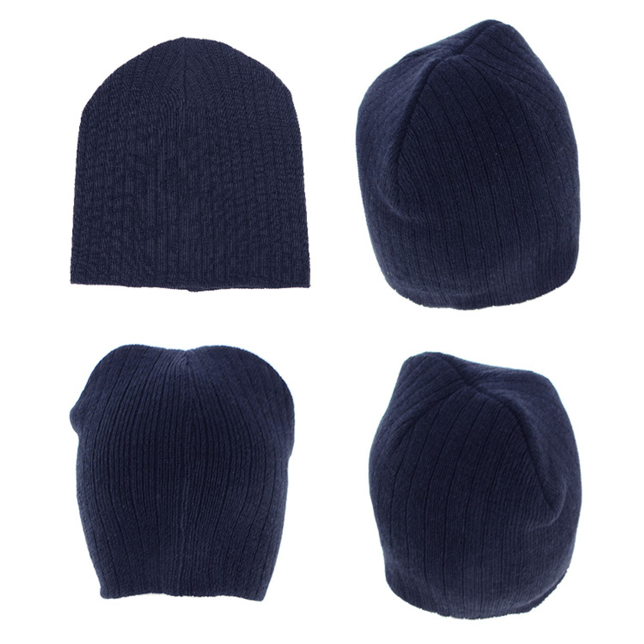 Grace collection AH742 100% Wool Beanie-Navy