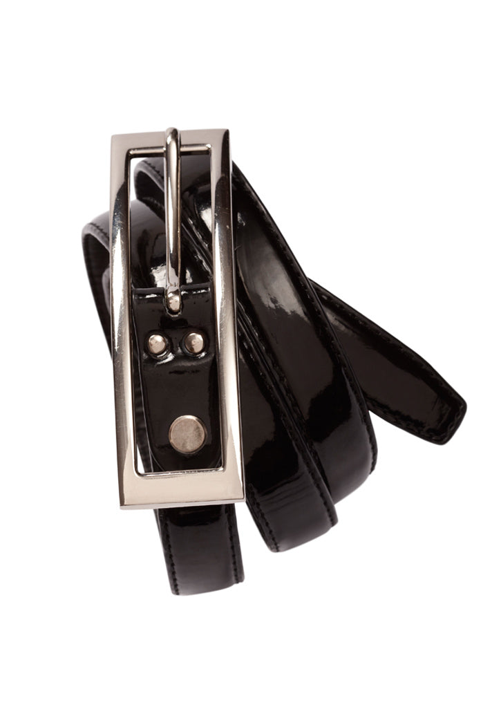 Biz Collection BB10920 Classic Ladies Semi-patent Belt Black