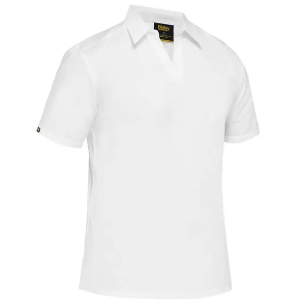 Bisley BS1404 V-neck S/S Shirt-White