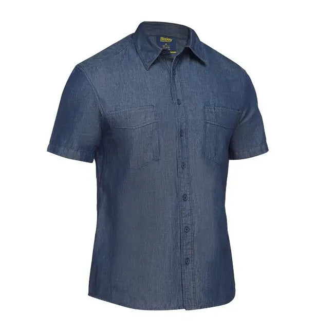 Bisley BS1602 Men's Short Sleeve Denim Work Shirt