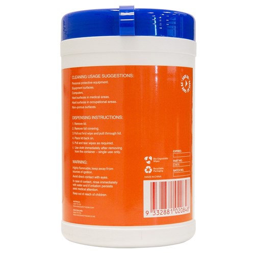 Pro Choice CW75 Isopropyl Wipes 75 Wipe Canister