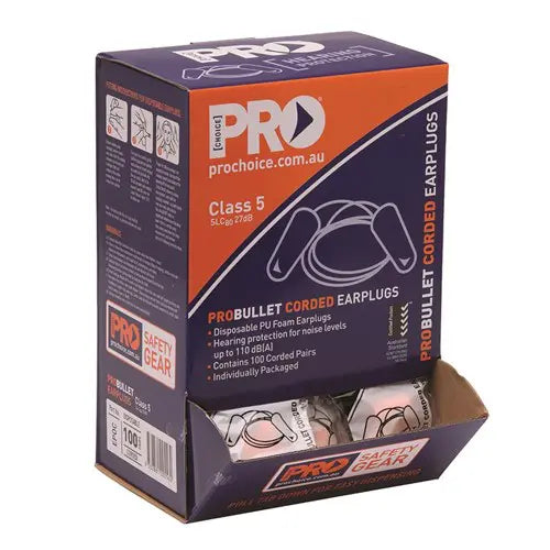 Pro Choice EPOC Pro bullet Disposable Earplugs Corded-100 Pairs