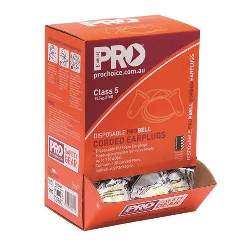 Pro Choice EPYC Pro bell Disposable Corded Earplugs-100 Pairs