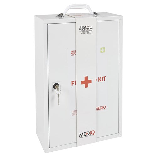 MEDIQ FAEIM-Essential Industrial Response First Aid Kit In Metal Wall Cabinet