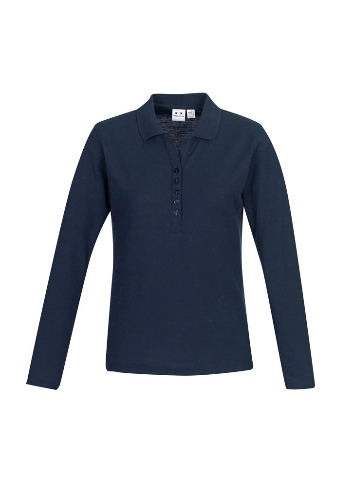 Biz Collection P400LL Crew Ladies L/S Polo