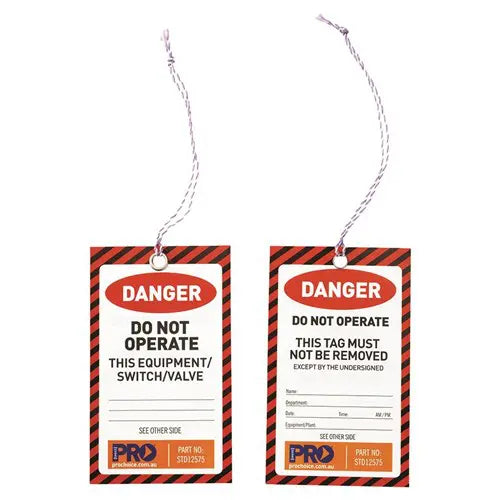Pro Choice STD12575 Safety Tag 125mm X 75mm Danger – 100 Pack