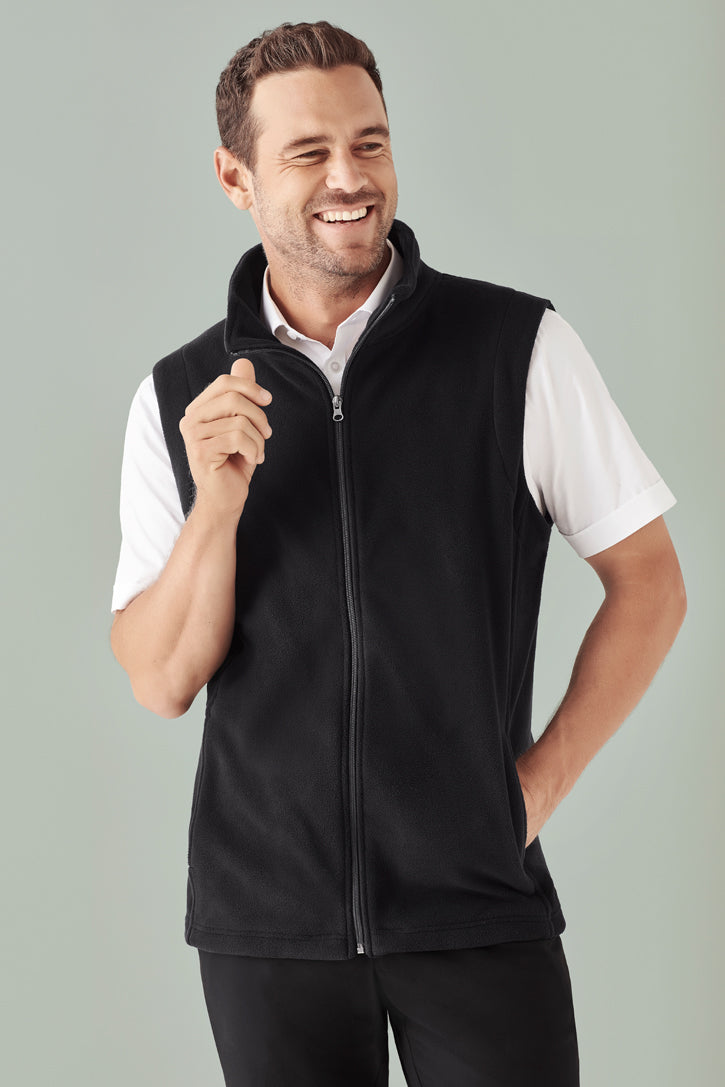 Biz Collection F233MN Men's Plain Micro Fleece Vest