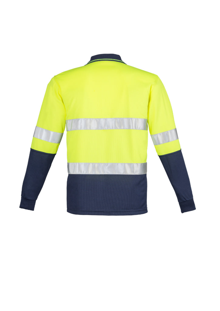 Syzmik ZH235 Men's Hi Vis Spliced Polo - Long Sleeve Hoop Taped