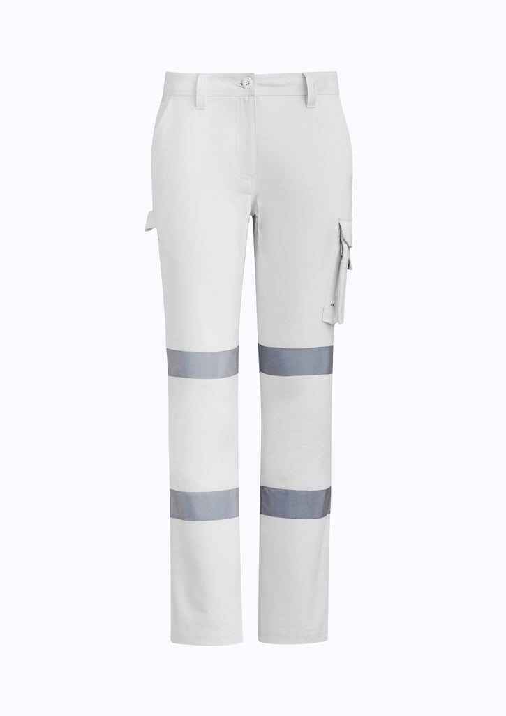 Syzmik ZP720 Women's Bio Motion Taped Pant-White & Navy