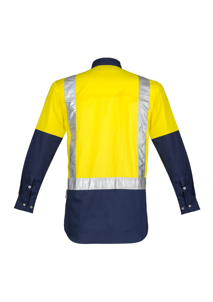 Syzmik ZW124 Men's Hi Vis Spliced Industrial Shirt - Shoulder Taped