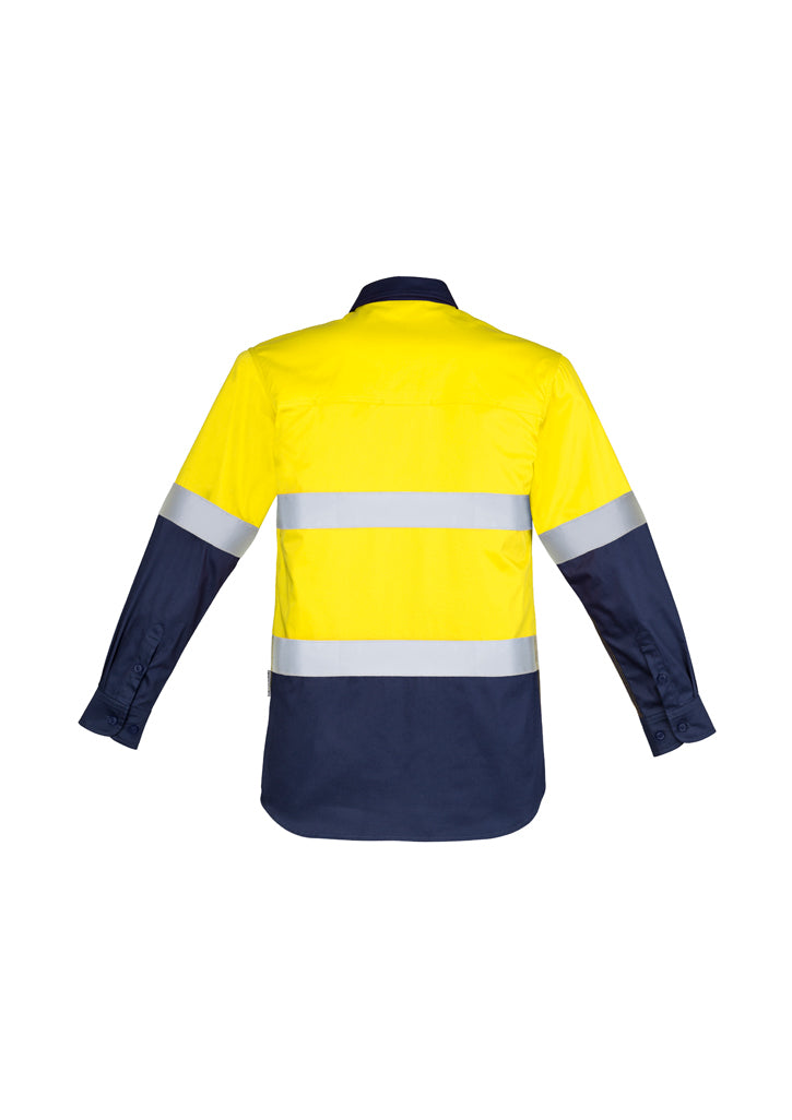 Syzmik ZW550 Men's Hi Vis Closed Front L/S Shirt - Hoop Taped