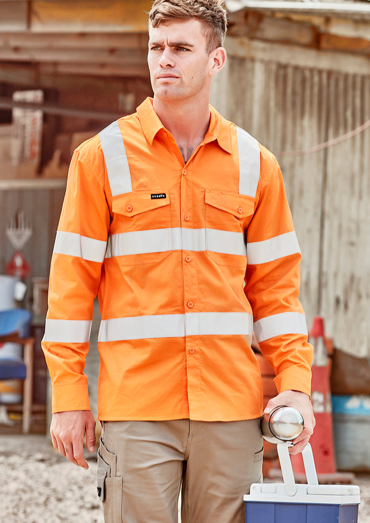 Syzmik ZW680 Men's Bio Motion Vic Rail Shirt Vic Rail Orange