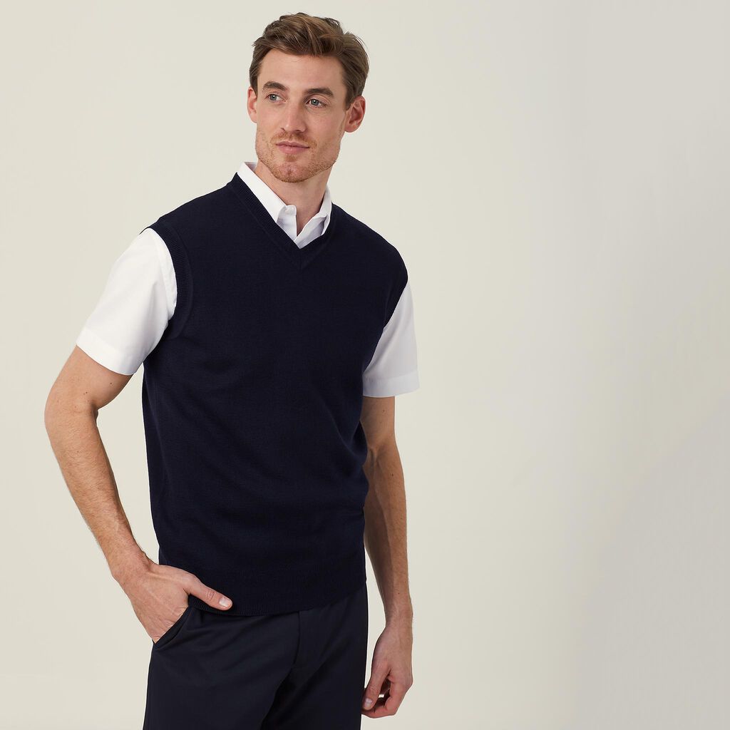 NNT CATE27 V-neck Vest Dark Navy