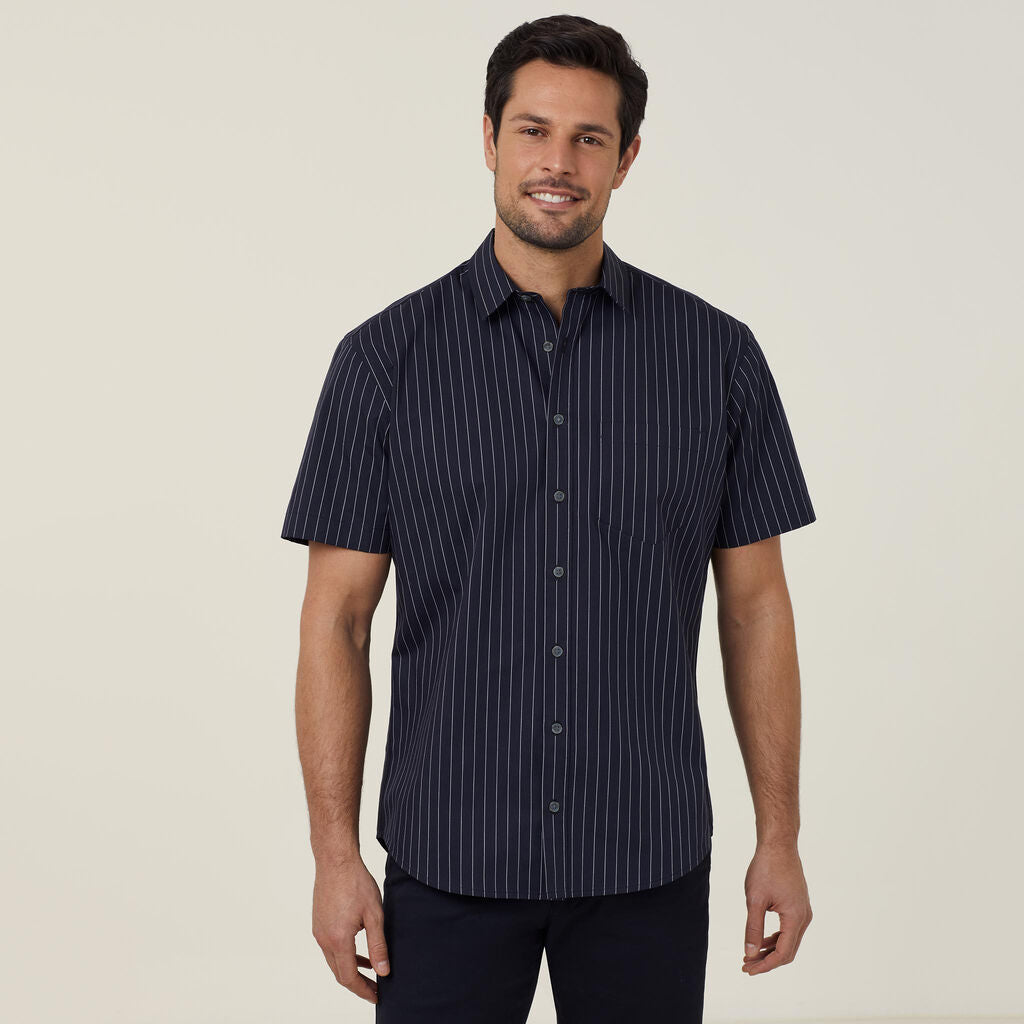 NNT CATJDM Avignon Pinstripe Short Sleeve Shirt