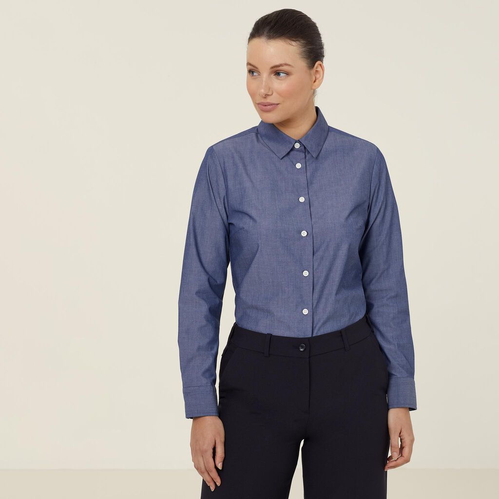 NNT CATU69 Long Sleeve Chambray Shirt