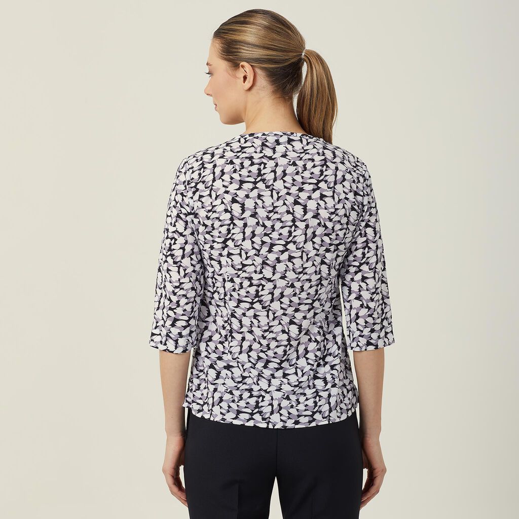 NNT CATUFN Petal Print 3/4 Sleeve Top