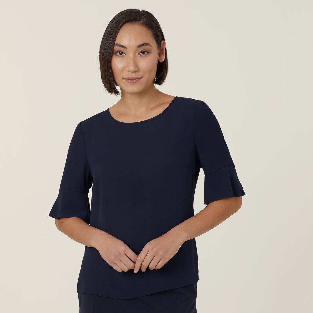 NNT CATUK4 Georgie Fluted Sleeve Top