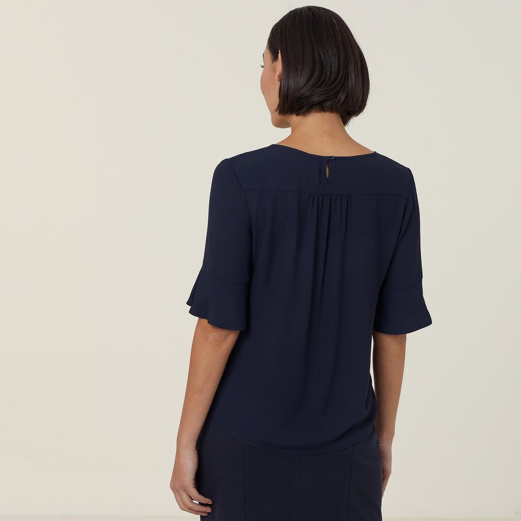 NNT CATUK4 Georgie Fluted Sleeve Top