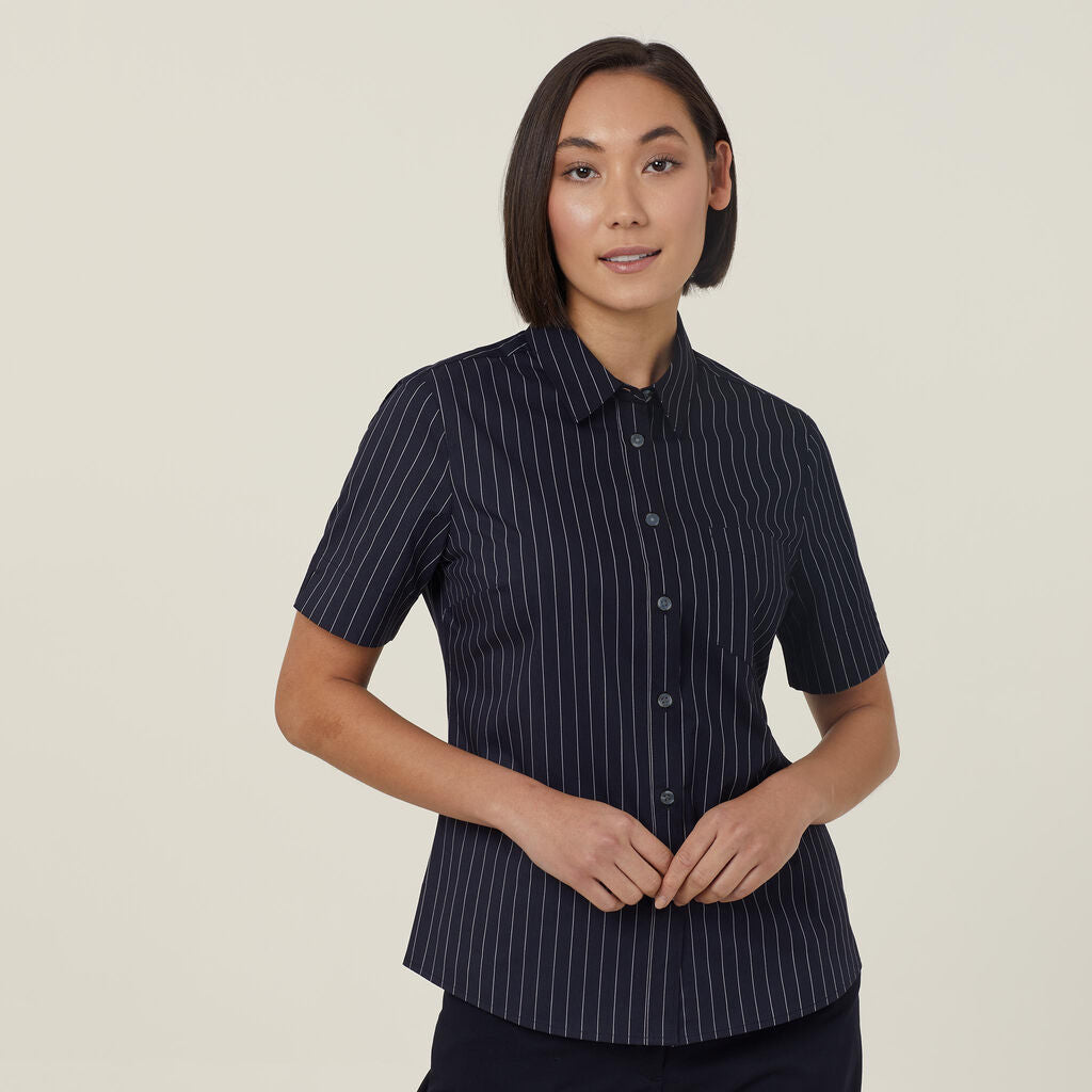 NNT CATUK6 Avignon Pinstripe Short Sleeve Shirt