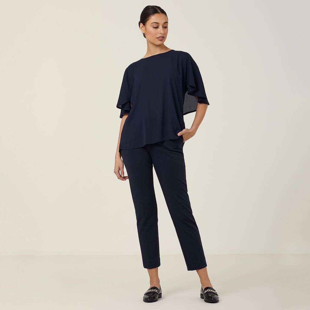 NNT CATUKD Georgie Cape Blouse Navy