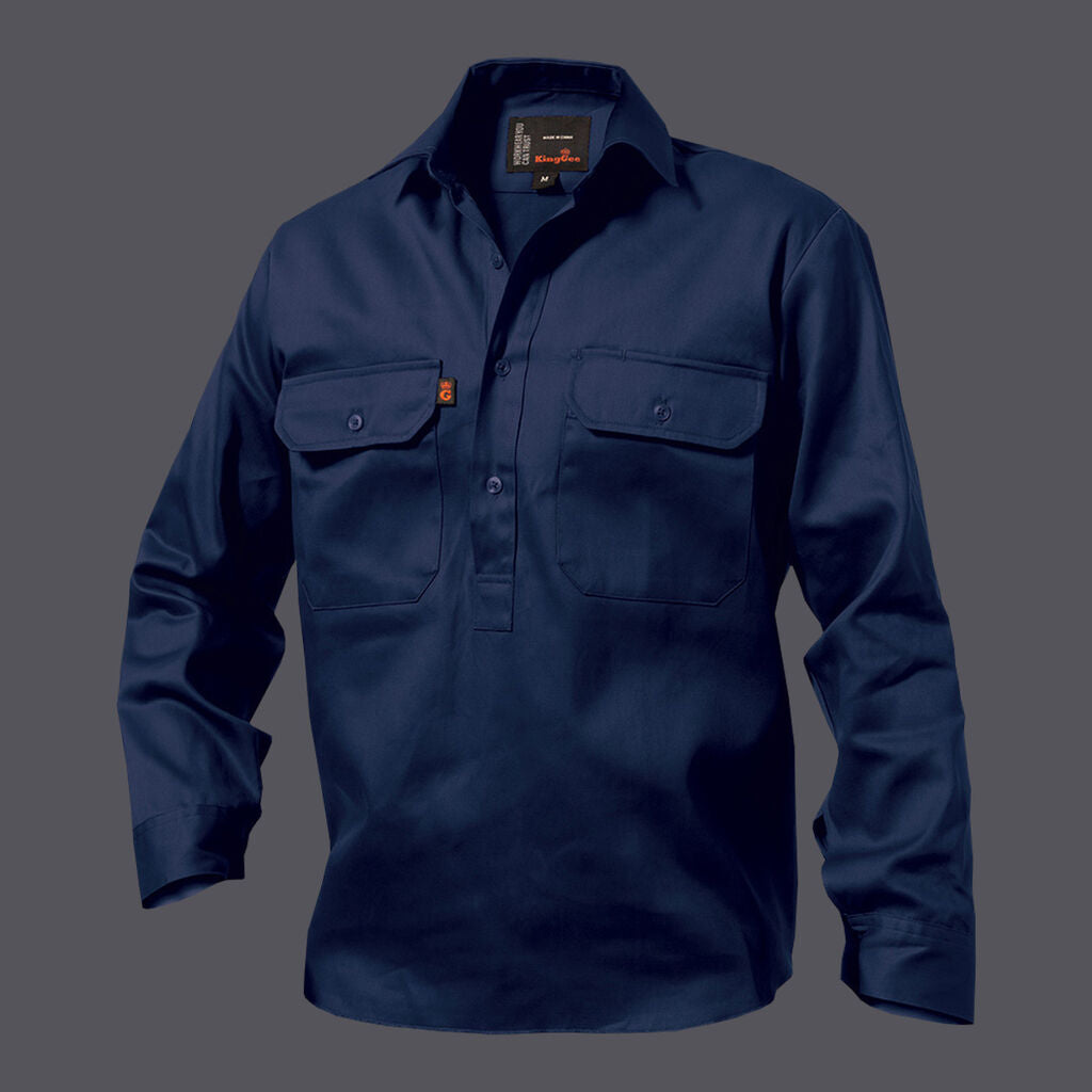 KingGee K04020 Closed Front Drill Shirt L/S