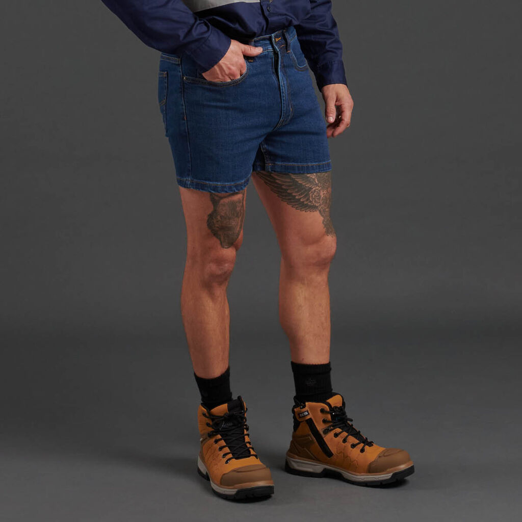 Denim on sale work shorts