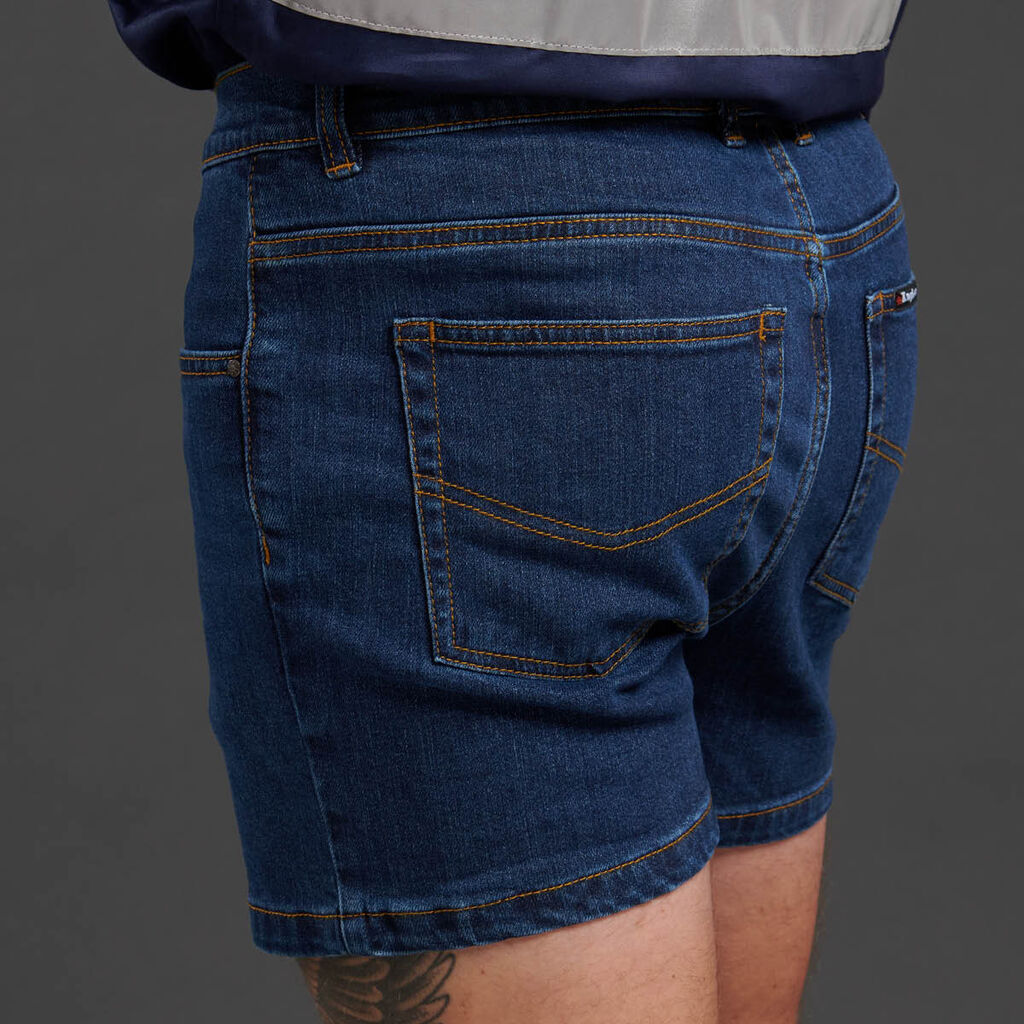 KingGee K07020 Stretch Denim Work Shorts-Stonewash