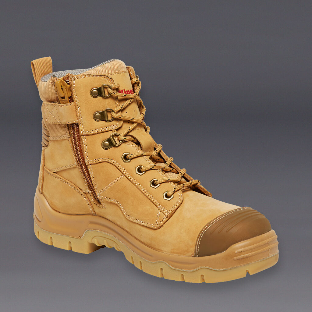 KingGee K27880 Phoenix 6z 150mm Side Zip Safety Boot- Wheat