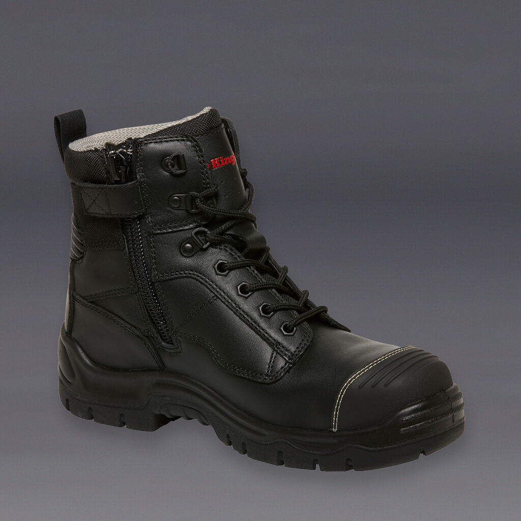 KingGee K27890 Phoenix 6z 150mm Side Zip Safety Boot-Black