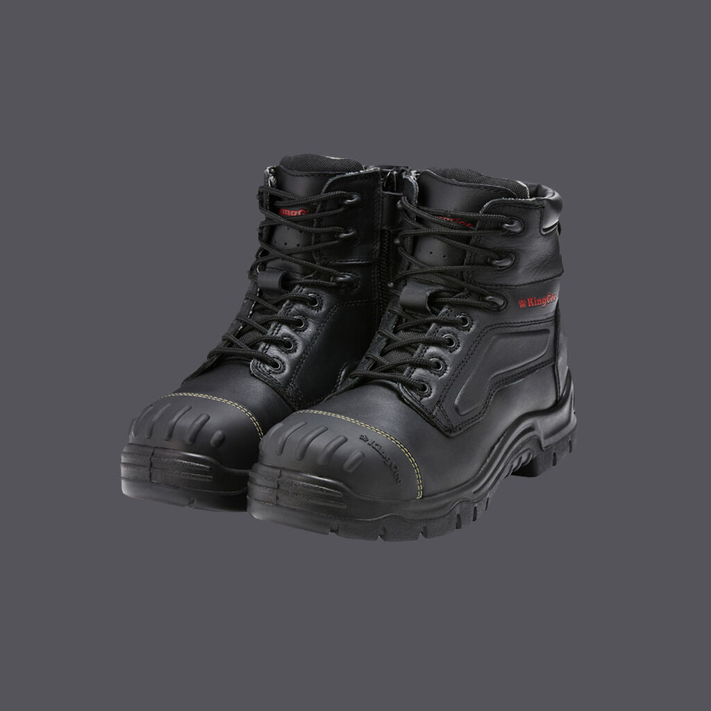 KingGee K27890 Phoenix 6z 150mm Side Zip Safety Boot-Black