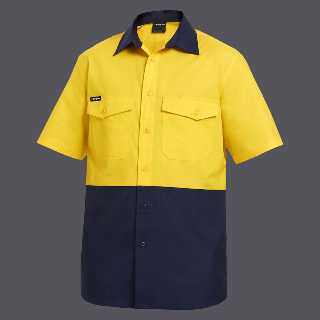 KingGee K54875 Workcool 2 Hi-vis Spliced Shirt S/S