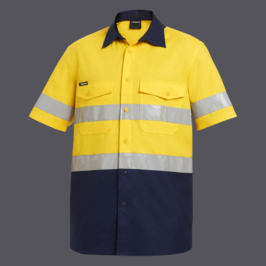 KingGee K54885 Workcool 2 Hi-vis Reflective Short Sleeve Work Shirt