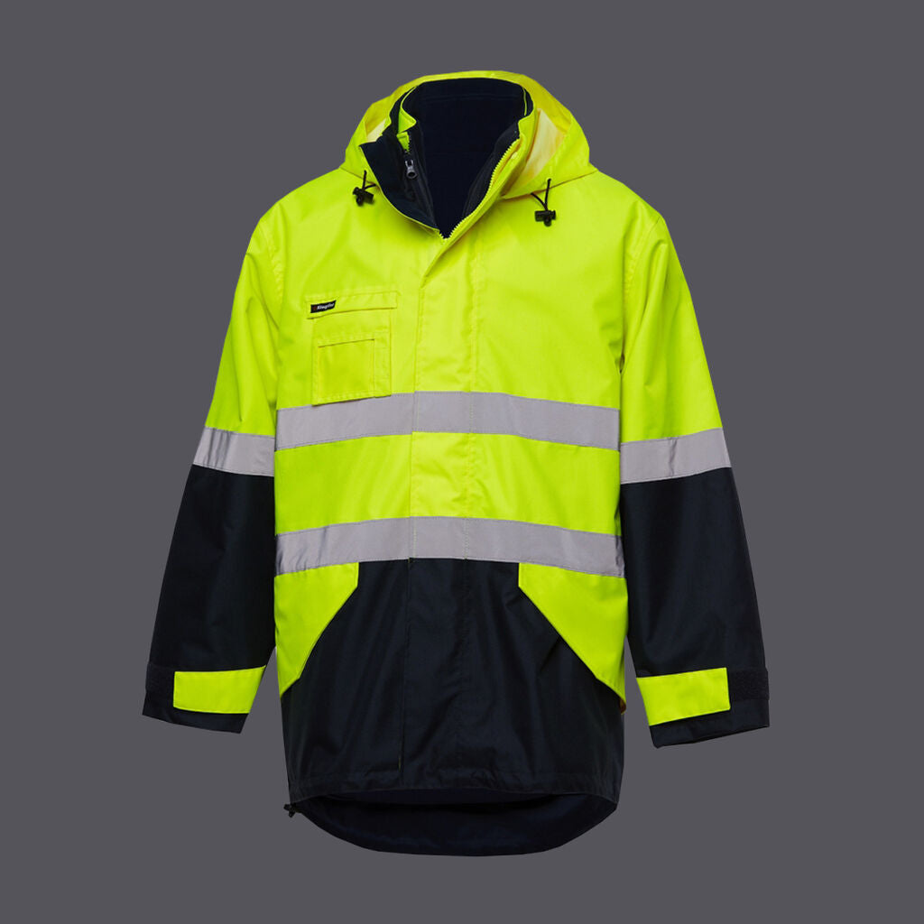 KingGee K55300 4 In 1 Hi-vis Waterproof Jacket