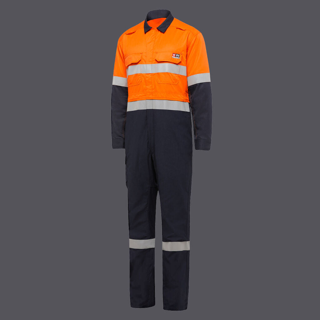 KingGee Y00055 Shield Tec Fr Hi-vis Two Tone Coverall With FR Tape
